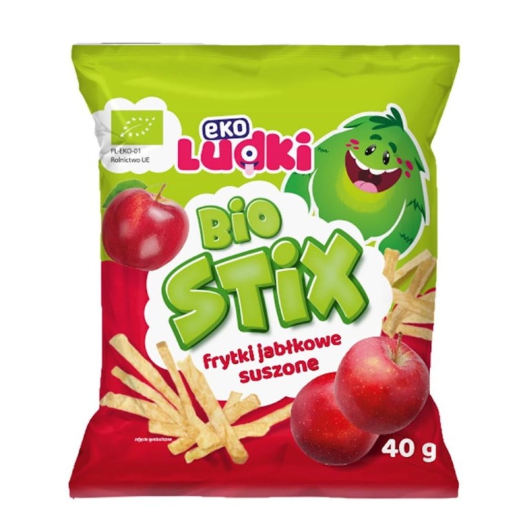 FRYTKI (SŁUPKI) JABŁKOWE SUSZONE BIO 40 g - EKO LUDKI #1
