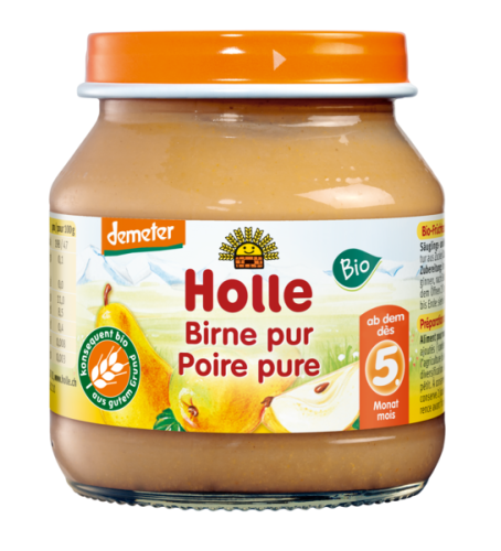 PUREE Z GRUSZKI BEZ DODATKU CUKRÓW BEZGLUTENOWE OD 5 MIESIĄCA DEMETER BIO 125 g (SŁOIK) - HOLLE #1