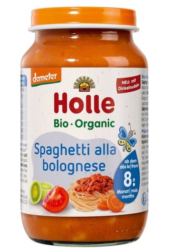 SPAGHETTI BOLOGNESE BEZ DODATKU CUKRÓW OD 8 MIESIĄCA DEMETER BIO 220 g (SŁOIK) - HOLLE #1