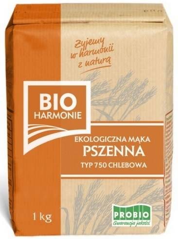 MĄKA PSZENNA CHLEBOWA TYP 750 BIO 1 kg - PROBIO (BIOHARMONIE) #1