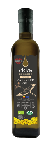 OLEJ RZEPAKOWY DO GOTOWANIA I SMAŻENIA TŁOCZONY NA ZIMNO BIO 500 ml - EKKO #1
