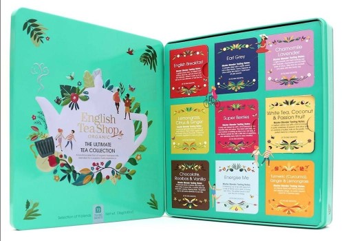 MEGA ZESTAW HERBAT I HERBATEK CODZIENNYCH BIO W PUSZCE (THE ULTIMATE - 9 SMAKÓW) (72 x 1,8 g) 136 g - ENGLISH TEA SHOP #1