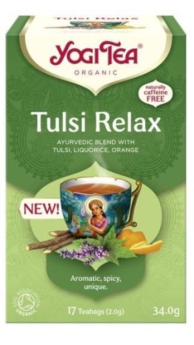 HERBATKA AJURWEDYJSKA TULSI RELAX BIO (17 x 2 g) 34 g - YOGI TEA #1