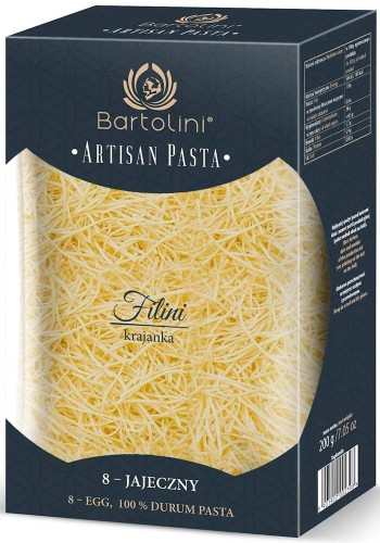MAKARON (SEMOLINOWY 8-JAJECZNY) KRAJANKA ŚREDNIA 200 g - BARTOLINI #1