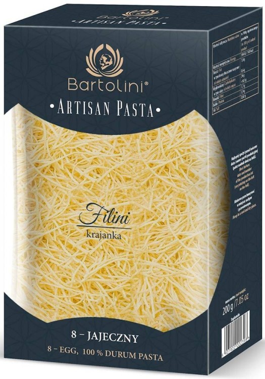 MAKARON (SEMOLINOWY 8-JAJECZNY) KRAJANKA ŚREDNIA 200 g - BARTOLINI #1