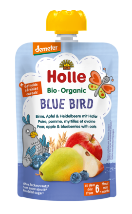 MUS W TUBCE GRUSZKA - JABŁKO - JAGODA - OWIES BEZ DODATKU CUKRÓW OD 6 MIESIĄCA DEMETER BIO 100 g - HOLLE #1