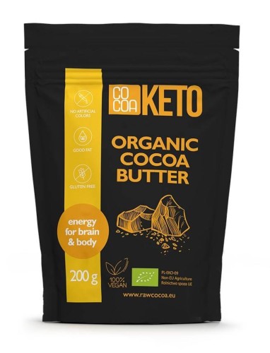 TŁUSZCZ KAKAOWY KETO BEZGLUTENOWY BIO 200 g - COCOA #1