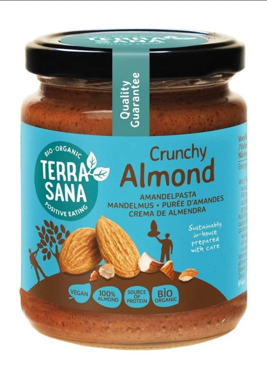 KREM Z PRAŻONYCH MIGDAŁÓW CRUNCHY BIO 250 g - TERRASANA #1