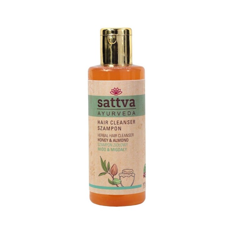 SZAMPON DO WŁOSÓW ZIOŁOWY MIÓD I MIGDAŁY 210 ml - SATTVA #1