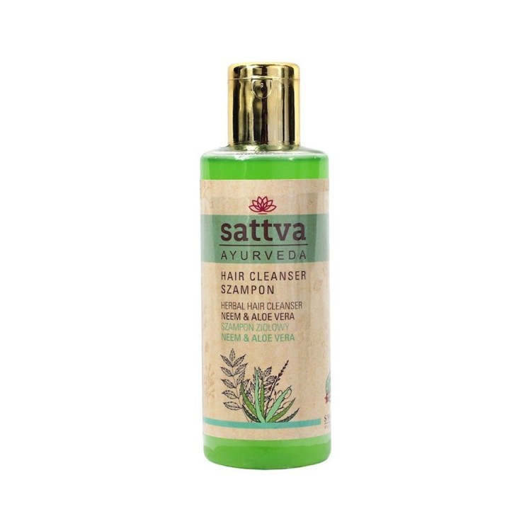 SZAMPON DO WŁOSÓW ZIOŁOWY NEEM I ALOES 210 ml - SATTVA #1