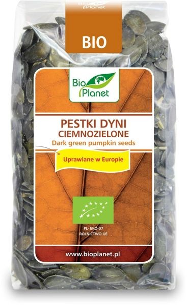 Pestki dyni ciemnozielone uprawiane w Europie BIO 350g - Bio Planet #1