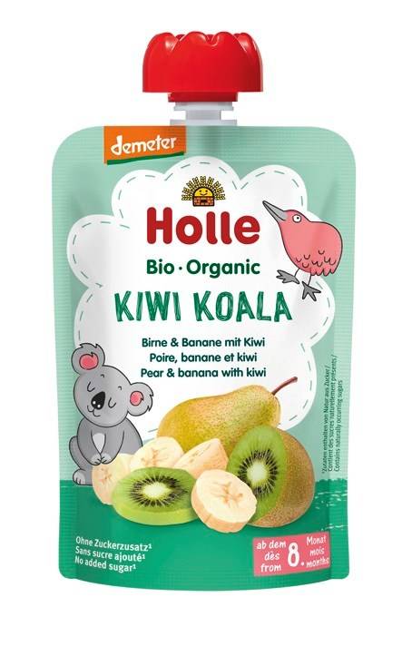 MUS W TUBCE KIWI KOALA (GRUSZKA - BANAN - KIWI) BEZ DODATKU CUKRÓW OD 8 MIESIĄCA DEMETER BIO 100 g - HOLLE #1