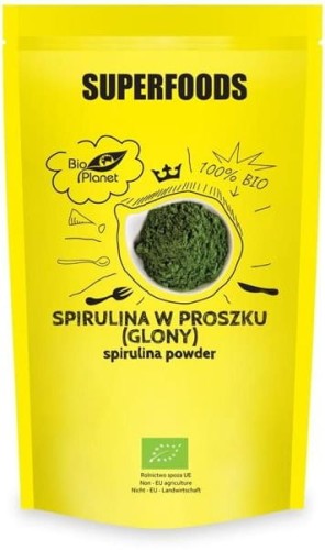 Spirulina w proszku  (glony) Bio 200 g - Bio Planet #1