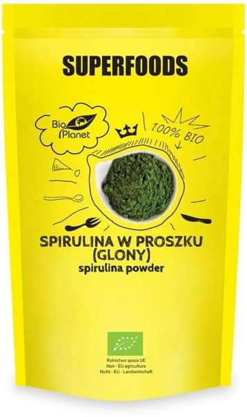 Spirulina w proszku  (glony) Bio 200 g - Bio Planet #1
