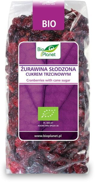 Żurawina słodzona cukrem trzcinowym Bio 400g - Bio Planet #1