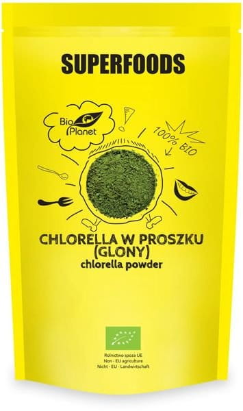 Chlorella w proszku (glony) Bio 200g - Bio Planet #1