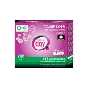 Tampony z bawełny ekologicznej, super 18 szt. - Gentle Day #1