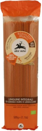 Makaron (semolinowy z czerwoną soczewicą ) Spaghetti 500g BIO - Alce Nero #1