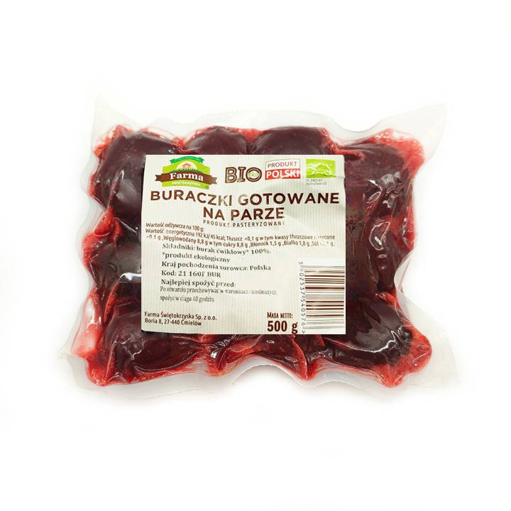 Bio buraczki gotowane na parze 500g #1