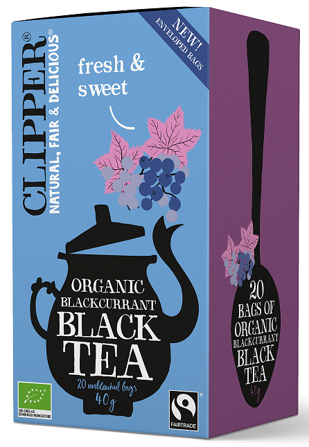  Herbata czarna z czarną porzeczką fair trade BIO (20 x 2 g) 40 g - CLIPPER
