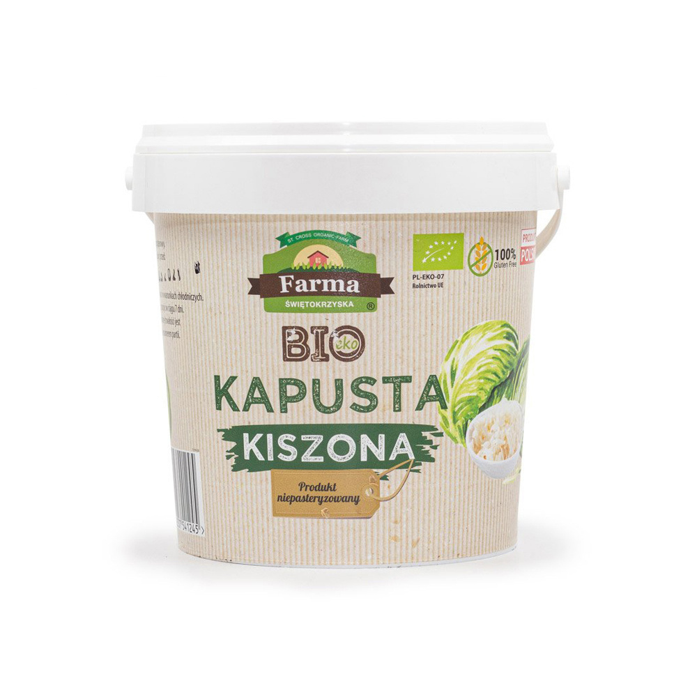 Bio kapusta kiszona niepasteryzowana 1kg wiadro