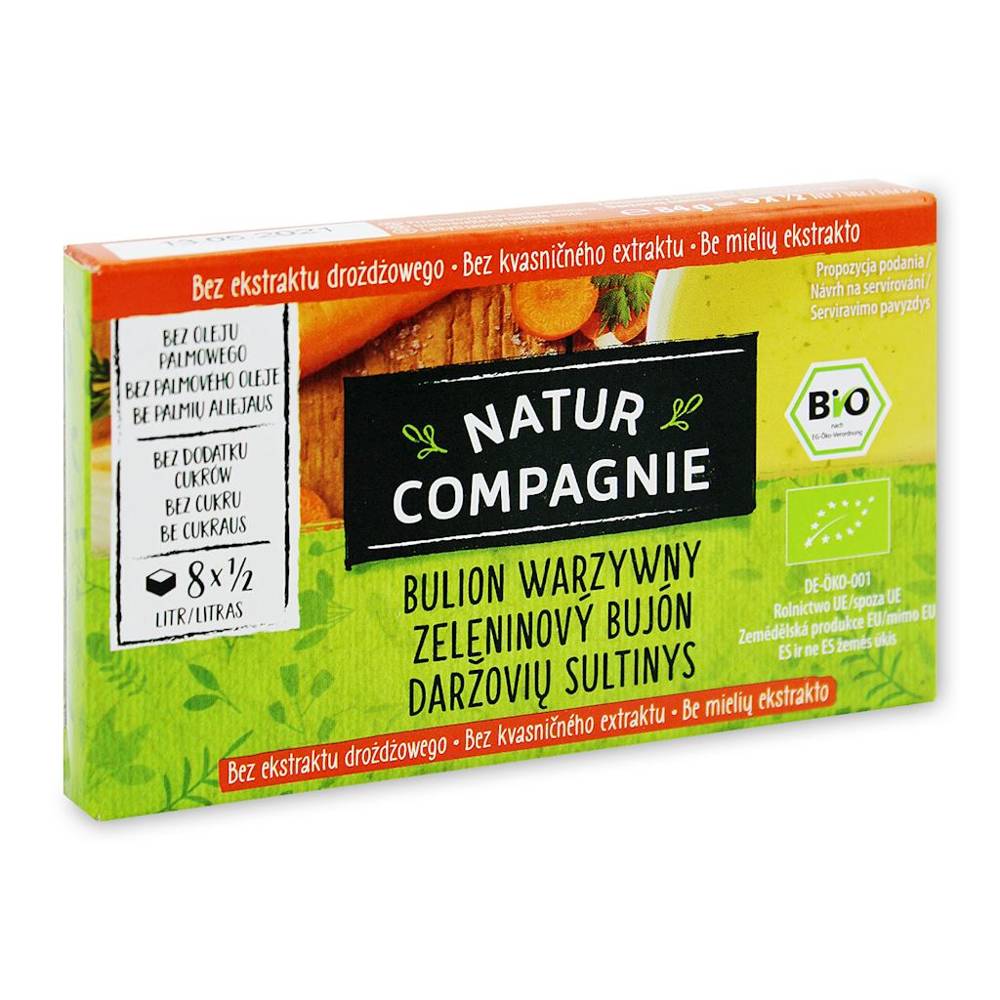 Bulion kostki warzywne bez zawartości drożdży BIO 84g - Natur Compagnie