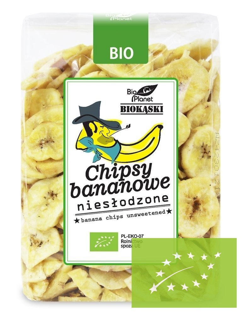 Chipsy bananowe niesłodzone Bio 350g - Bio Planet