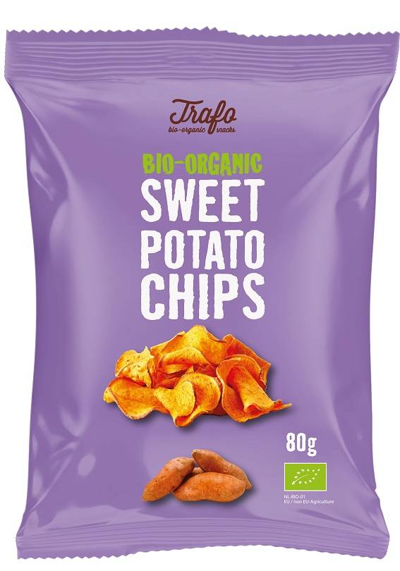 Chipsy z batatów smażone na oleju słonecznikowym BIO 80g - Trafo