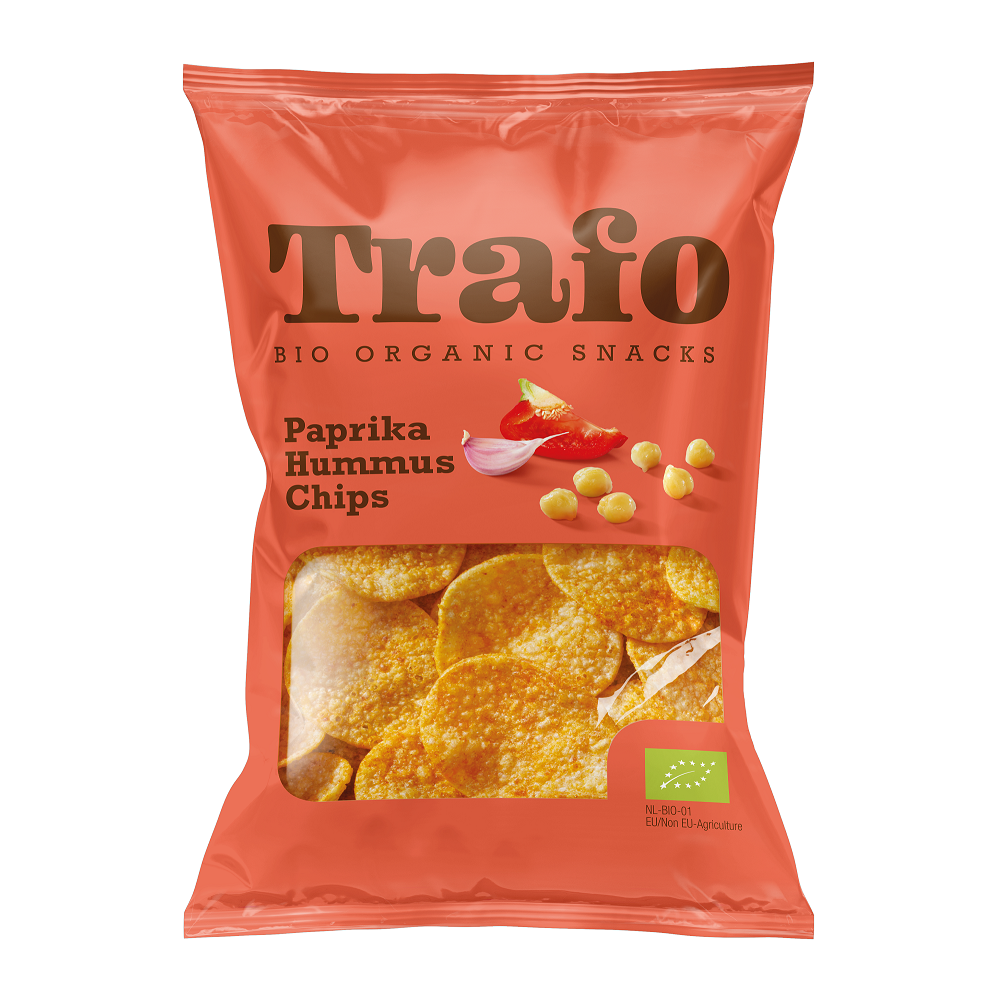 Chipsy z ciecierzycy o smaku paprykowo-czosnkowym BIO 75g - Trafo