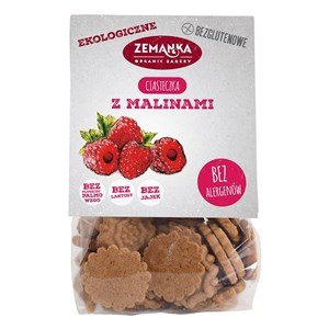 Ciasteczka z malinami BEZG. BIO 100g - Zemanka