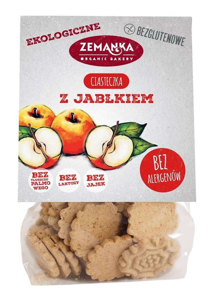 Ciastka z jabłkiem bezglutenowe Bio 100 g - Zemanka