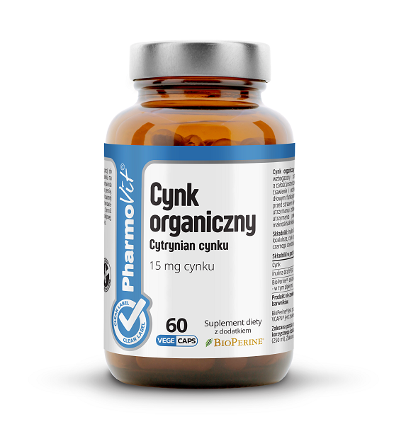 Cynk organiczny 60 kapsułek - Pharmovit