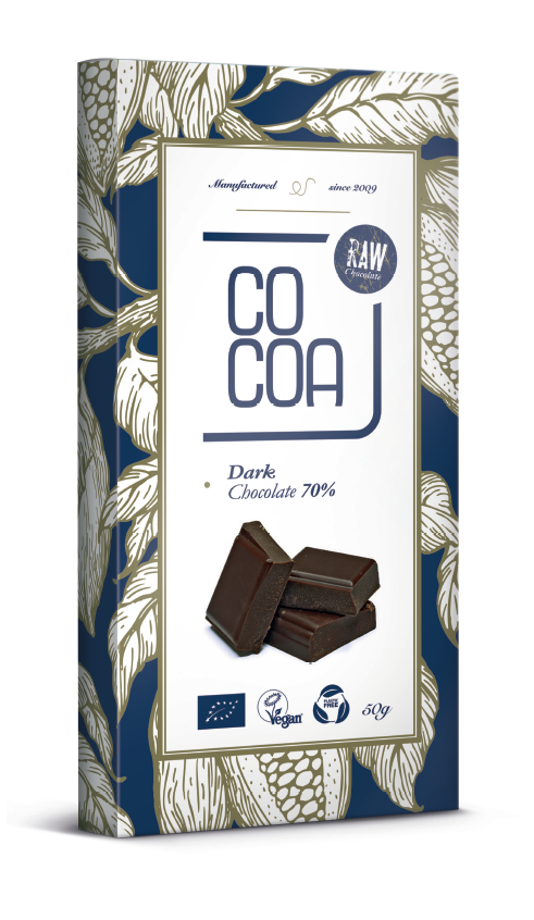 Czekolada surowa klasyczna gorzka Bio 50g - Cocoa 