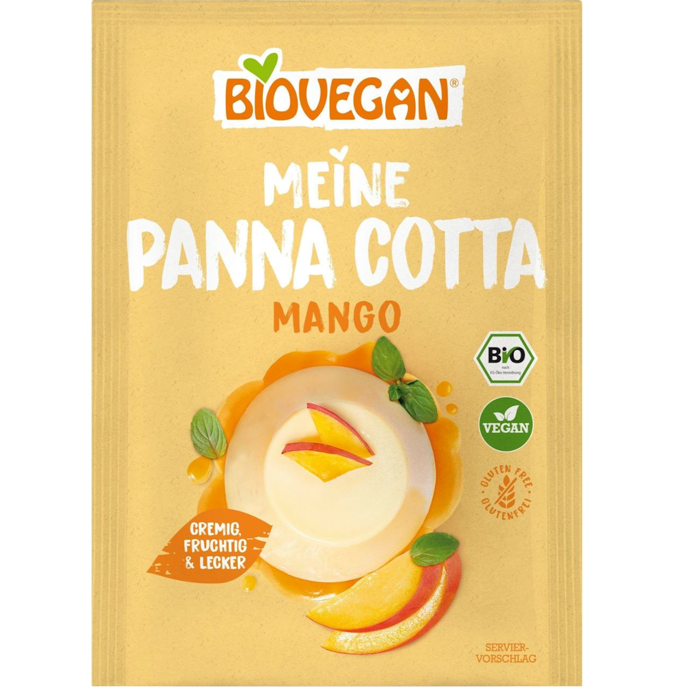 Deser mango panna cotta w proszku wegański bezglutenowy BIO 38g - Biovegan