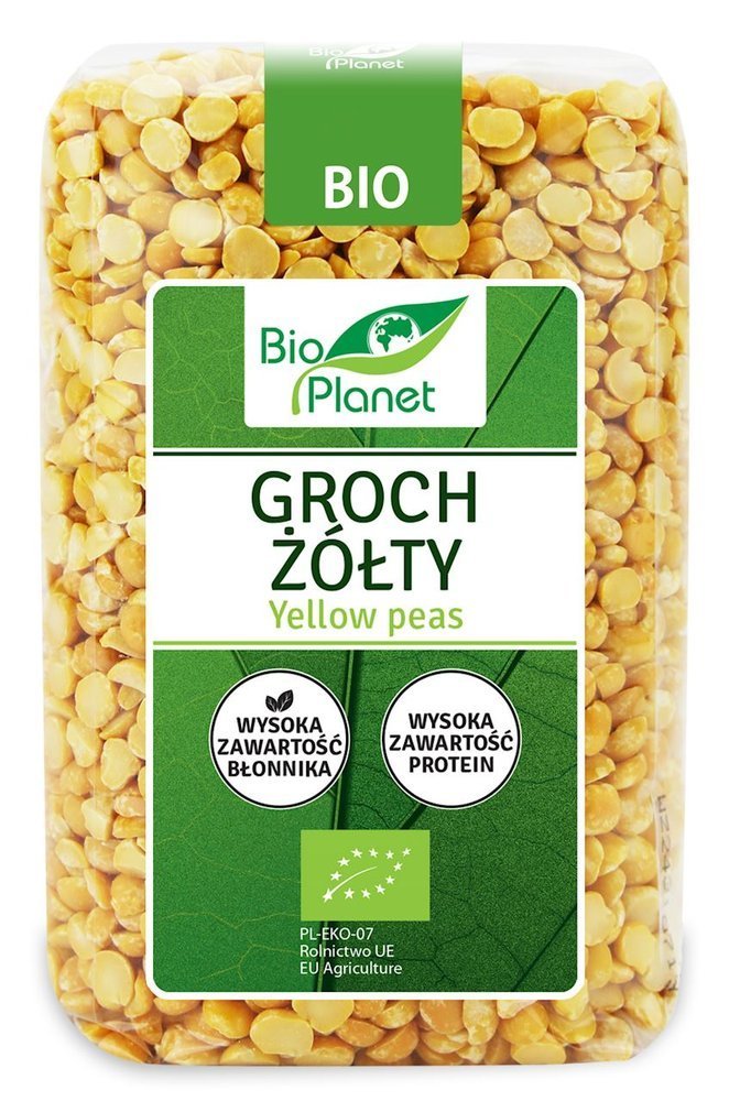 Groch żółty połówki BIO 500 g - Bio Planet