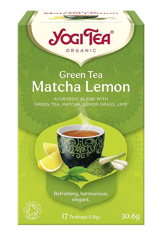 Herbata zielona z cytryną i matchą (green tea matcha lemon) BIO (17 x 1,8 g) 30,6 g - YOGI TEA