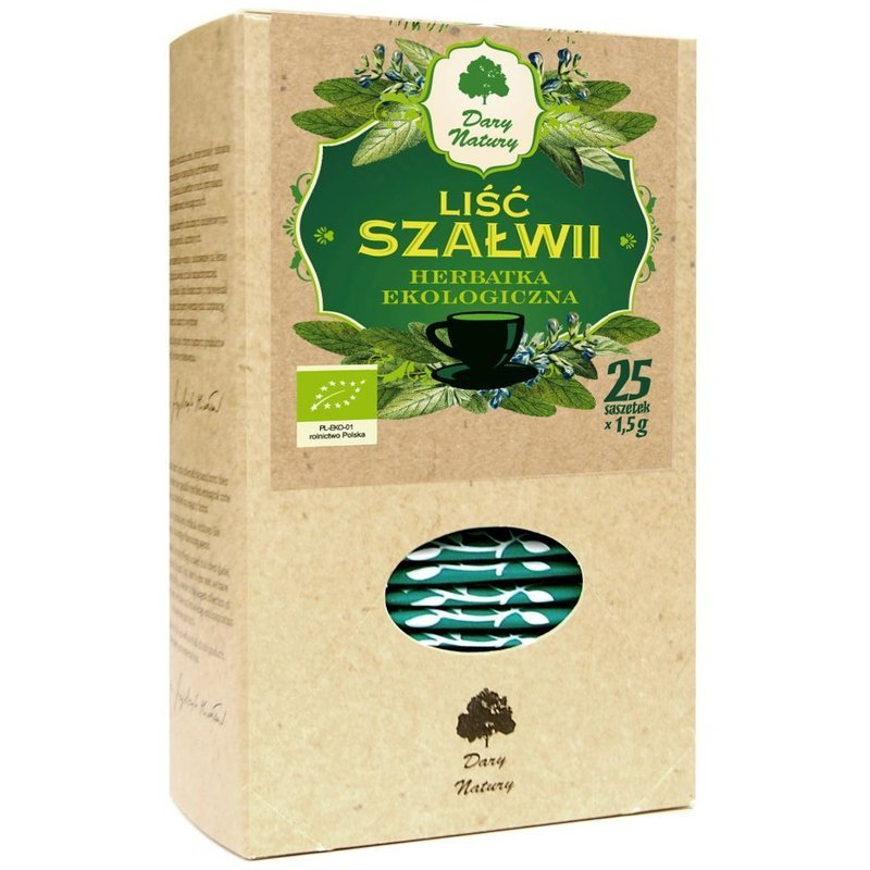 Herbatka Liść Szałwii BIO (25x1,5g) - Dary Natury