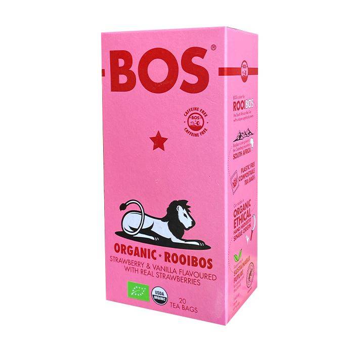Herbatka Rooibos o smaku truskawkowo - waniliowym Bio (20 x 2,5 g) 50 g - Bos