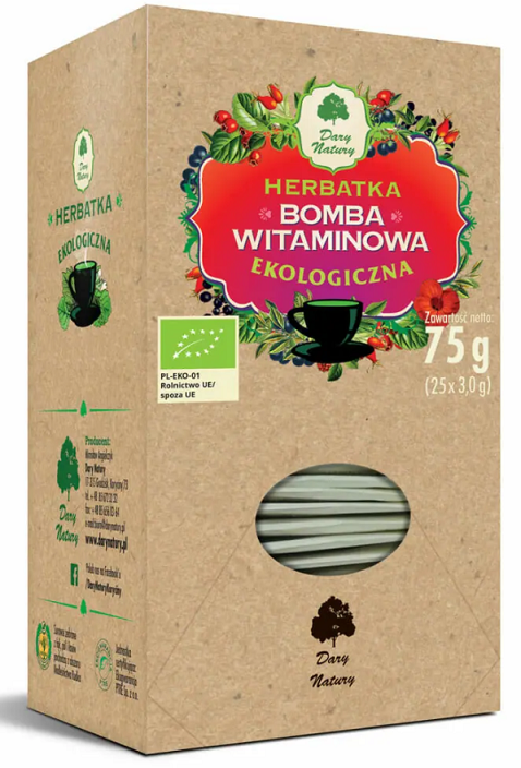 Herbatka bomba witaminowa BIO (25x3g) 75g - Dary Natury