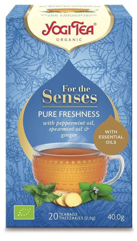Herbatka dla zmysłów świeżość z olejkiem miętowym BIO (for the senses pure freshness) 40 g - Yogi Tea 