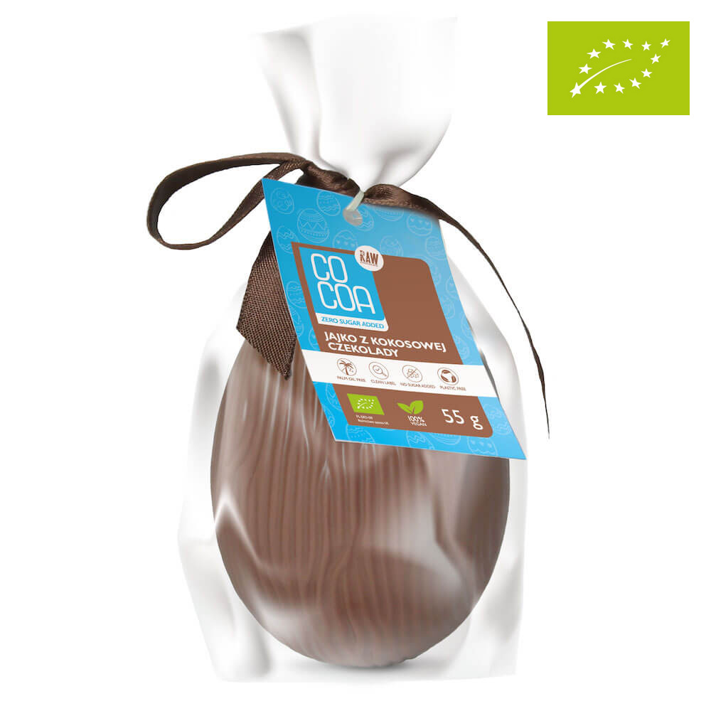 JAJKO Z CZEKOLADY KOKOSOWEJ BEZ DODATKU CUKRÓW BIO 55 g - COCOA