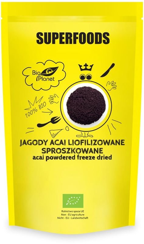 Jagody acai lifilizowane sproszkowane Bio 100g - Bio Planet