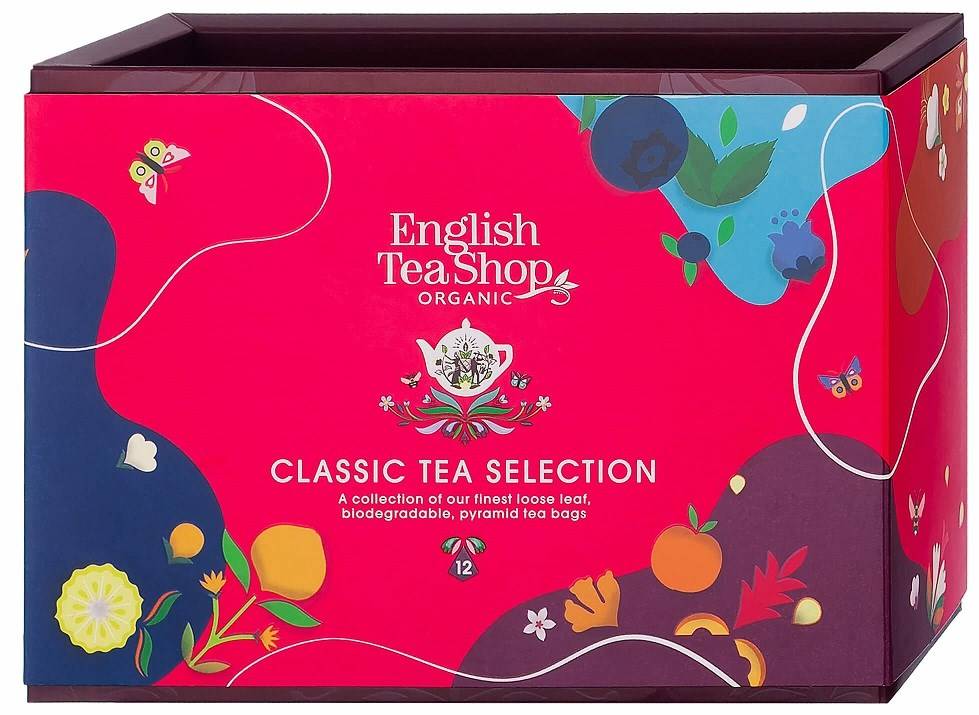 KOLEKCJA HERBAT I HERBATEK BIO PIRAMIDKI (CLASSIC – 6 SMAKÓW) (12 x 2,1 g) 25 g - ENGLISH TEA SHOP