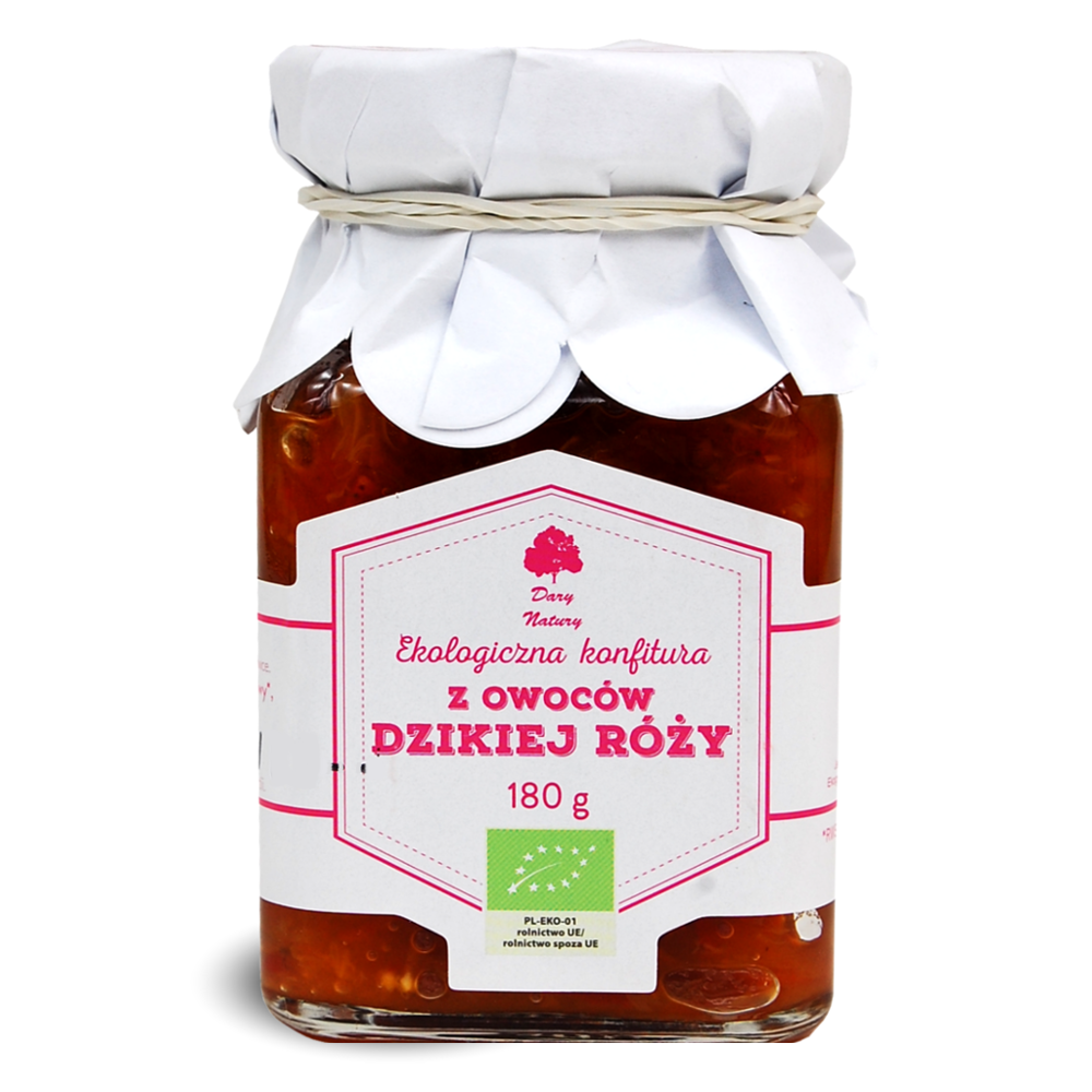 Konfitura z owoców dzikiej róży Bio 180g - Dary Natury
