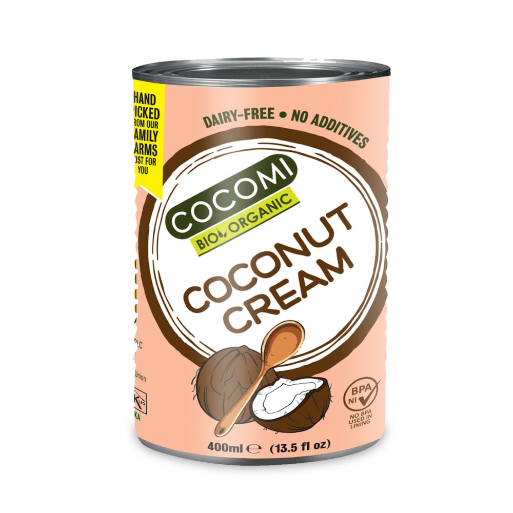 Krem kokosowy bez gumy guar bez dodatku cukrów BIO 400ml (puszka) - Cocomi