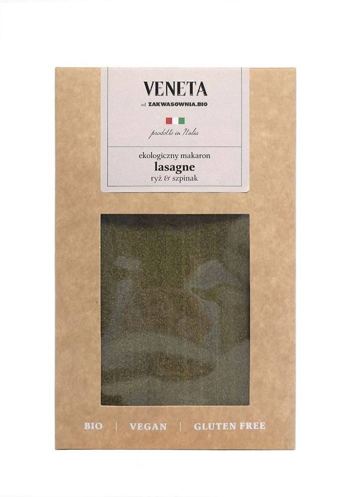 MAKARON (RYŻOWY ZE SZPINAKIEM) LASAGNE BEZGLUTENOWY BIO 250 g - DELIKATNA (ZAKWASOWNIA,VENETA)