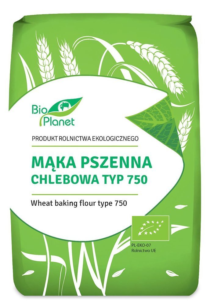 Mąka pszenna chlebowa typ 750 Bio 1000g - Bio Planet   