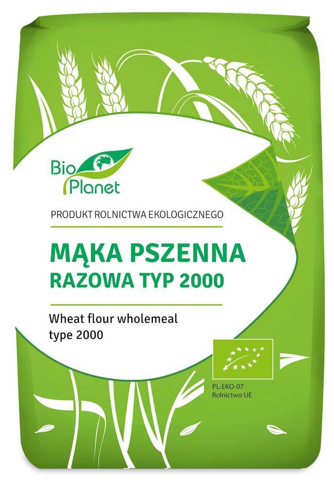 Mąka pszenna razowa  Typ 2000  BIO 1kg -  Bio Planet