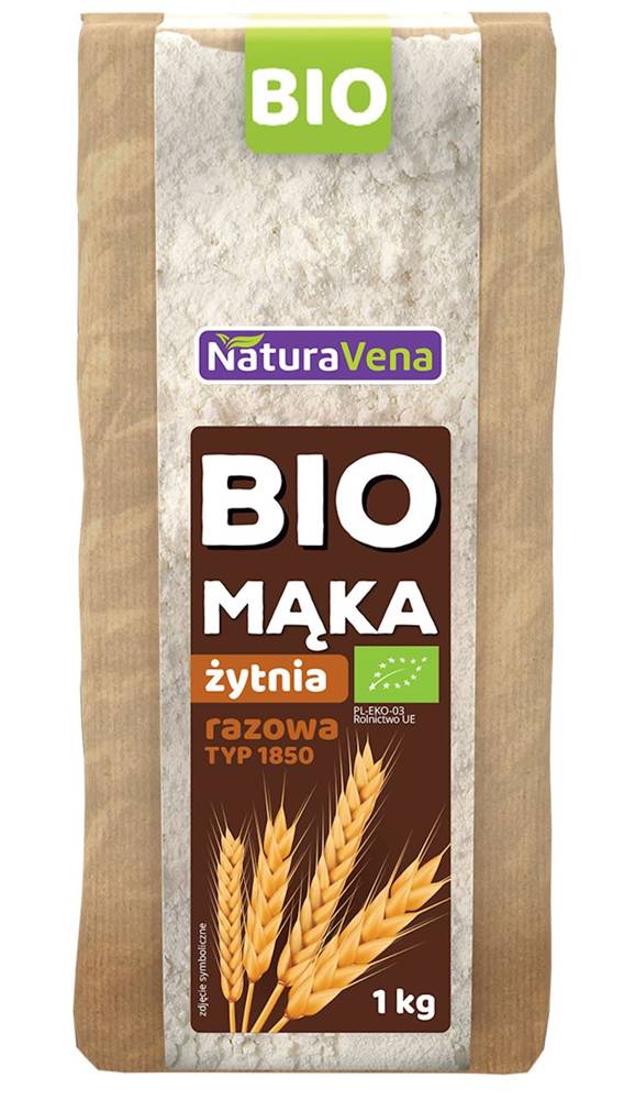 Mąka żytnia typ 1850 BIO 1kg - Naturavena
