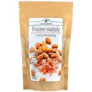 Migdały prażone z solą kłodawską BIO bezglutenowe 100g  - Pięć Przemian